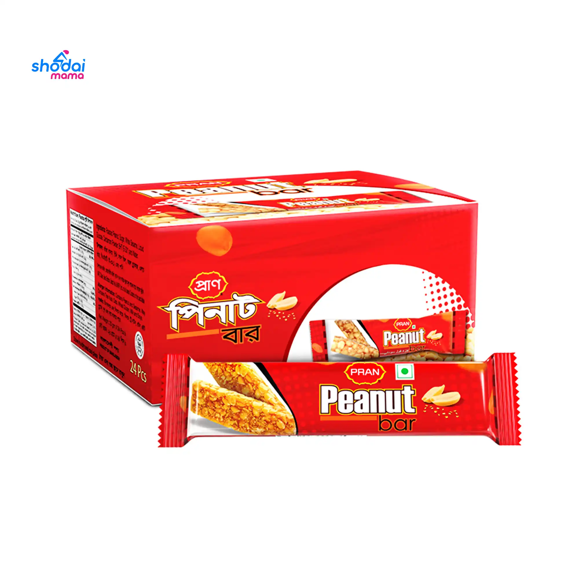 Pran Peanut Bar Box 24Pcs 432gm